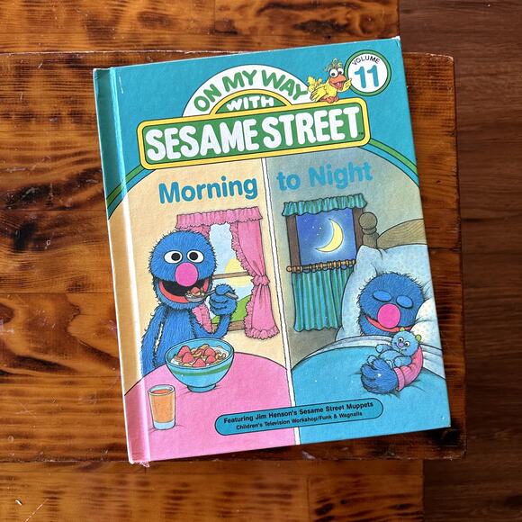 Vintage 1989 On My Way With Sesame Street Morning To Night Hardcover Book - Picture 1 of 10
